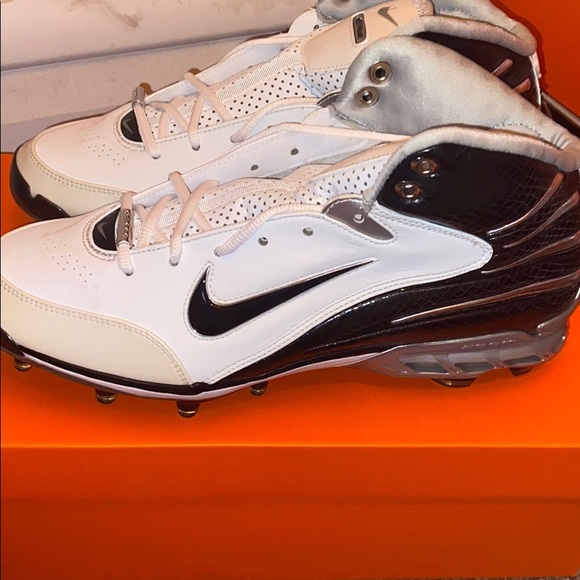 New box men\'s Nike football cleats air zoom assassin td white black 316840 101